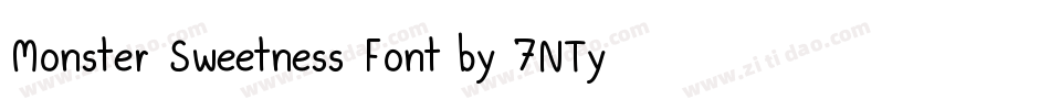 Monster Sweetness Font by 7NTypes字体转换